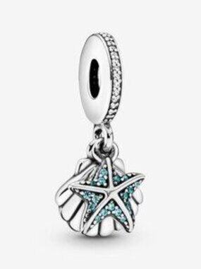 Pandora Starfish Charm with Turquoise Accents